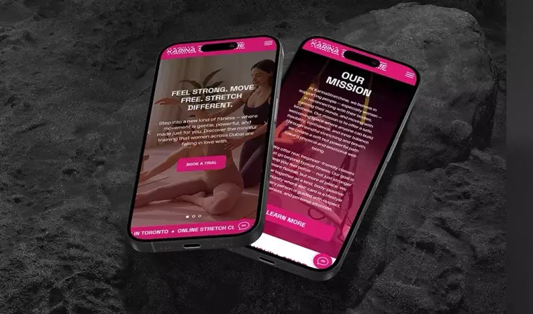 Karina Stretch Me, women's stretching studio project by Thrive Solutions