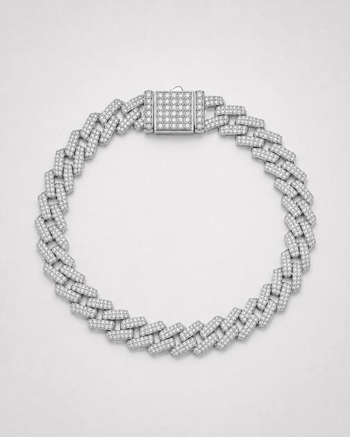 Браслет Pavé 10мм срібло 925 VVS1