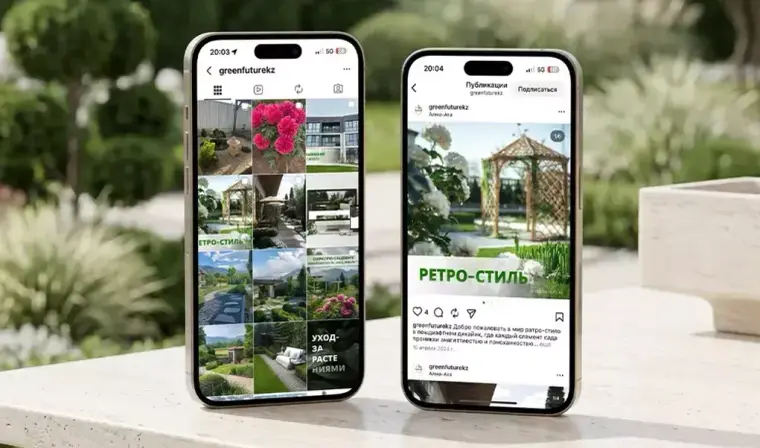 GreenFuture, landscaping studio Instagram project by Thrive Solutions