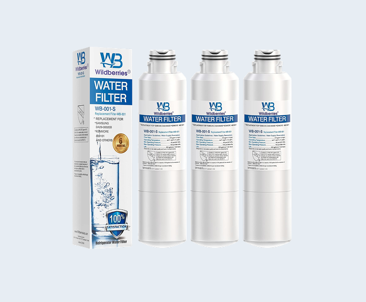 WB-001-S Wildberries Refrigerator Water Filter — 3 Pack
