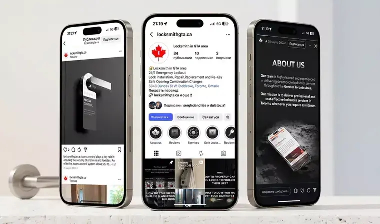 Locksmith GTA Instagram project by Thrive Solutions