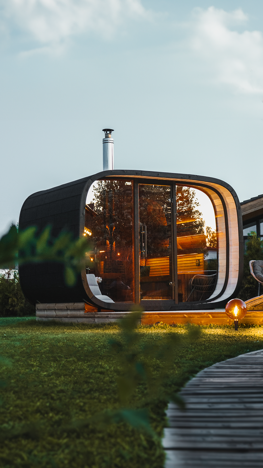 Sauna Round Cube Single