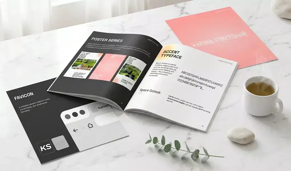 Karina Stretch Me brand book by Thrive Solutions