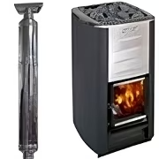 Piec Harvia M3 + Zestaw kominowy Arkam + przedłużenie