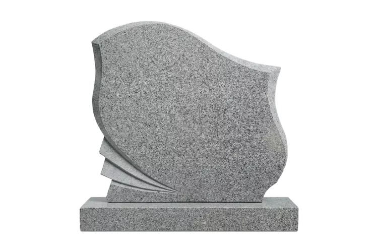 Gaiši pelēka granīta kapu piemineklis krāsā Light Gray – №KKP18