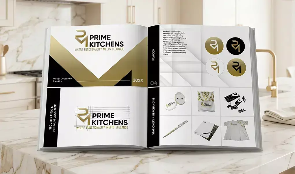 Prime Kitchens brand book by Thrive Solutions