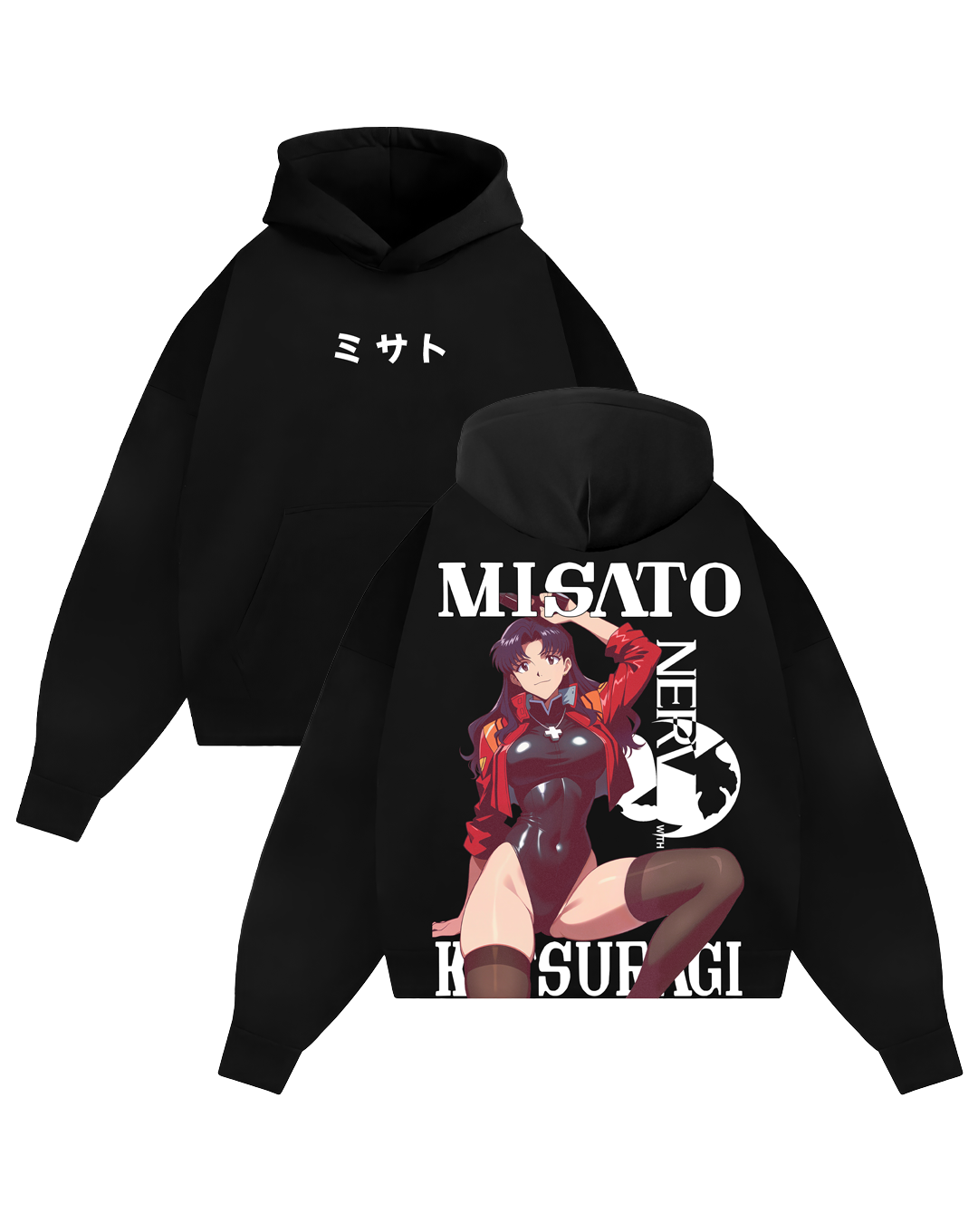 Худі оверсайз Misato Katsuragi – NERV Commander – Neon Genesis ...