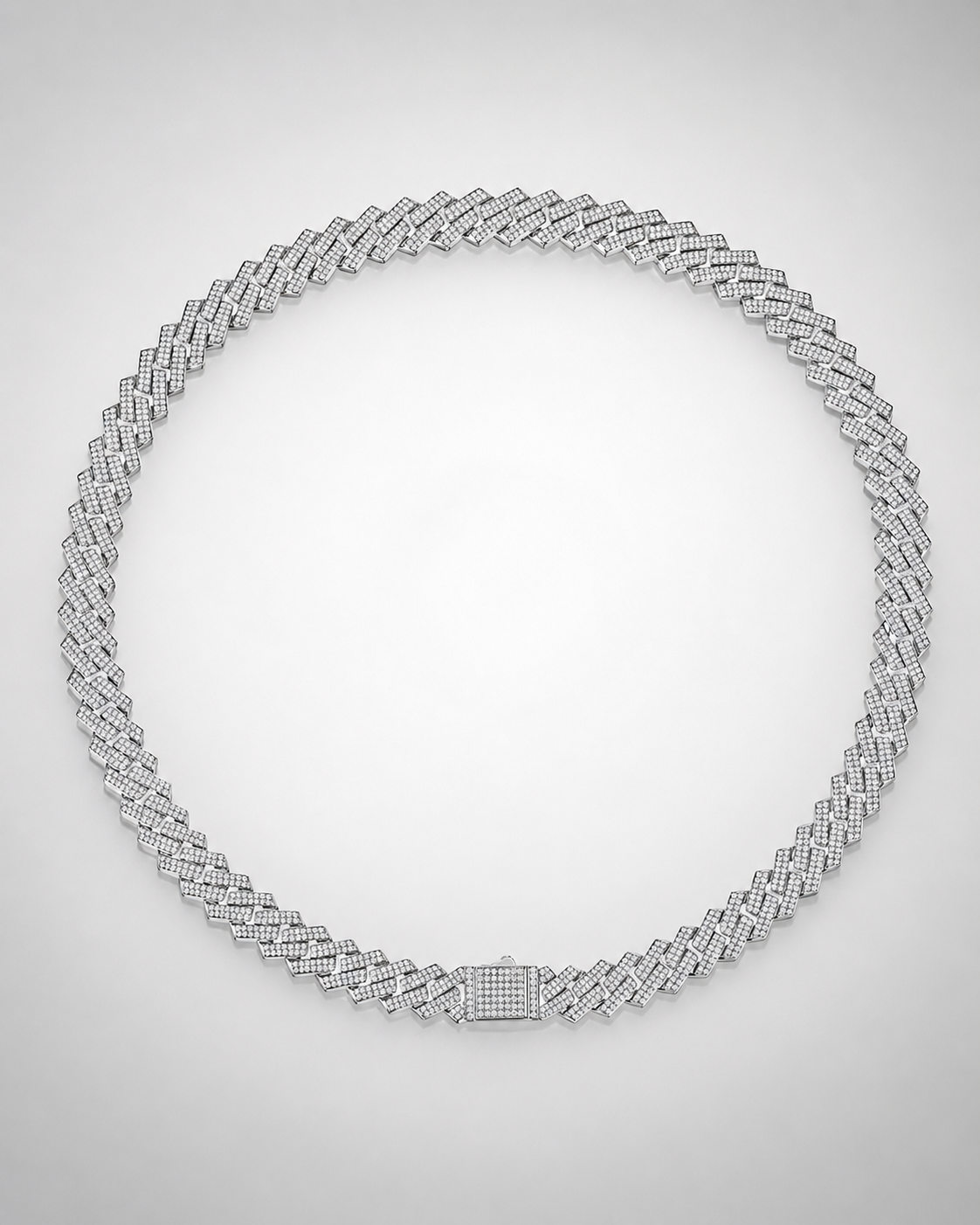 Cuban 14mm Prong VVS1 Silver 925 ICED KYIV