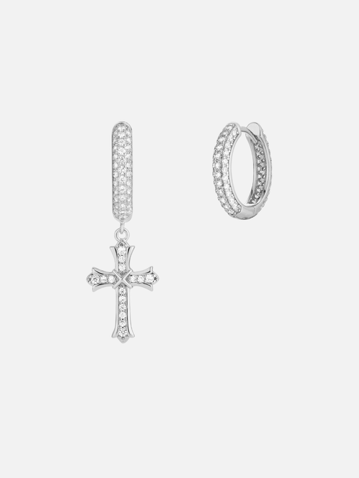 Сережки Cross Hoop сталь