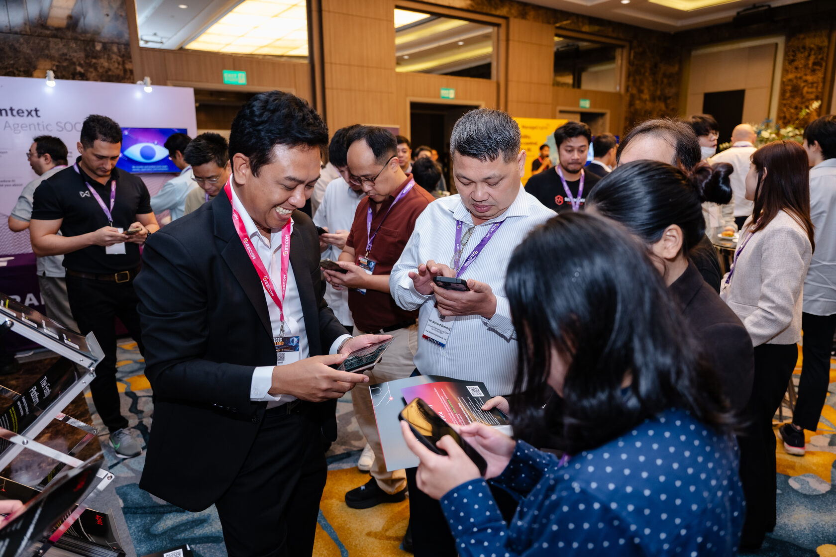 Professionals meeting and exchanging ideas