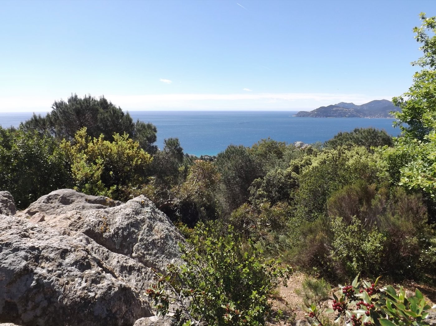 Vue sur la baie de Cannes depuis la Croix-des-Gardes