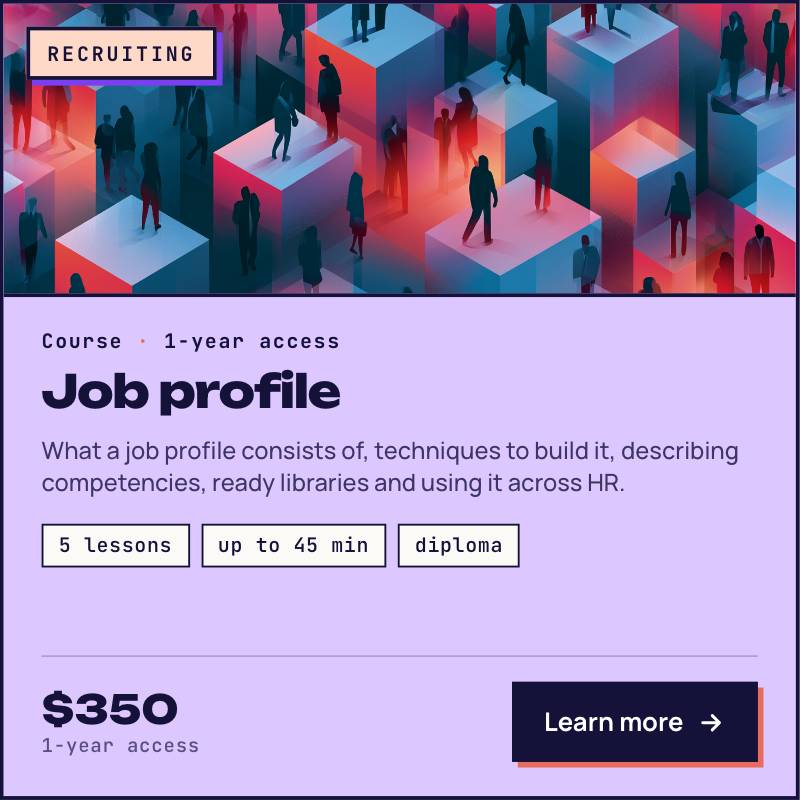 Developing a job profile