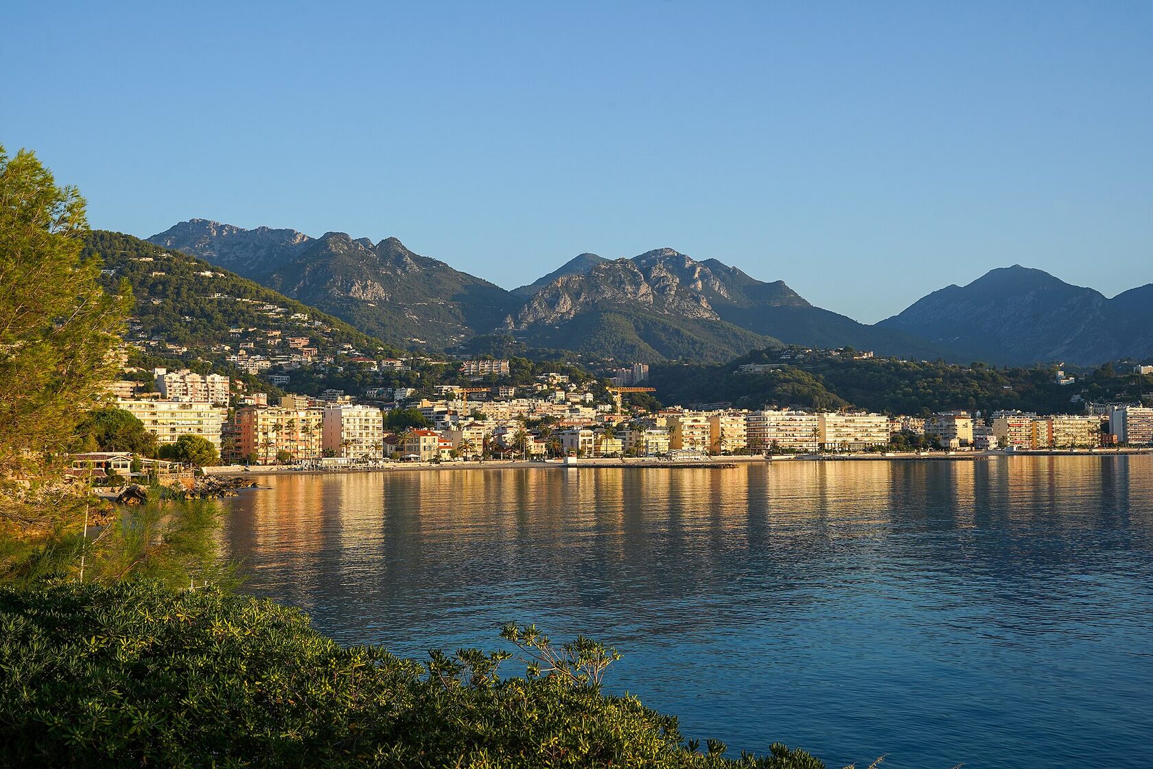 Promenade and bay of Roquebrune-Cap-Martin