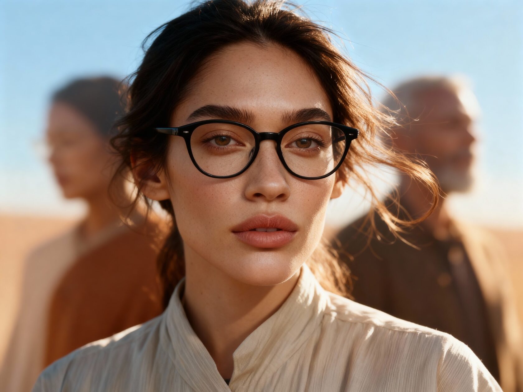 AI portrait development and eyewear detail study