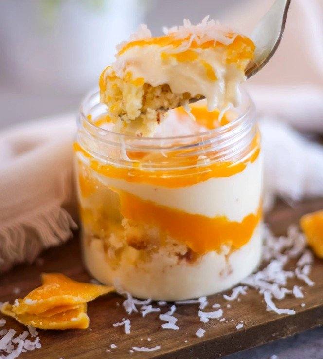 Mango Coconut Exotic dessert jar