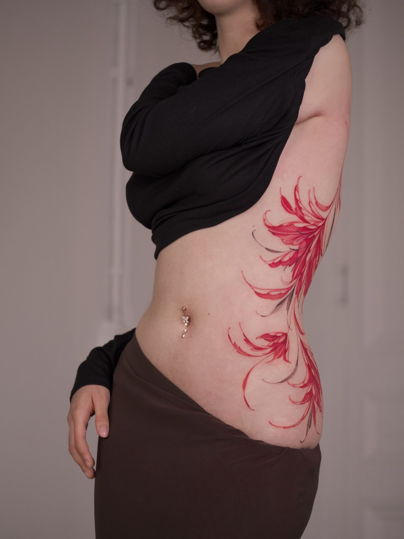 Florales Tattoo von Anastasia Helfer – Arbeit 10
