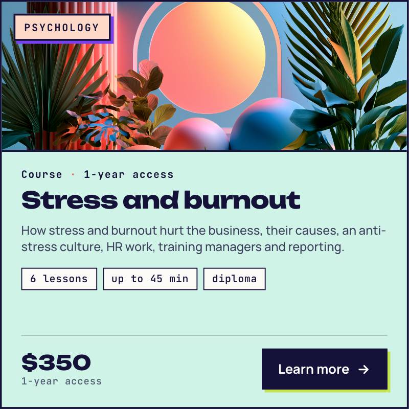 Working with stress and burnout