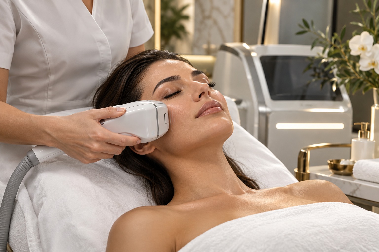 Trattamento estetico viso — immagine pubblicitaria