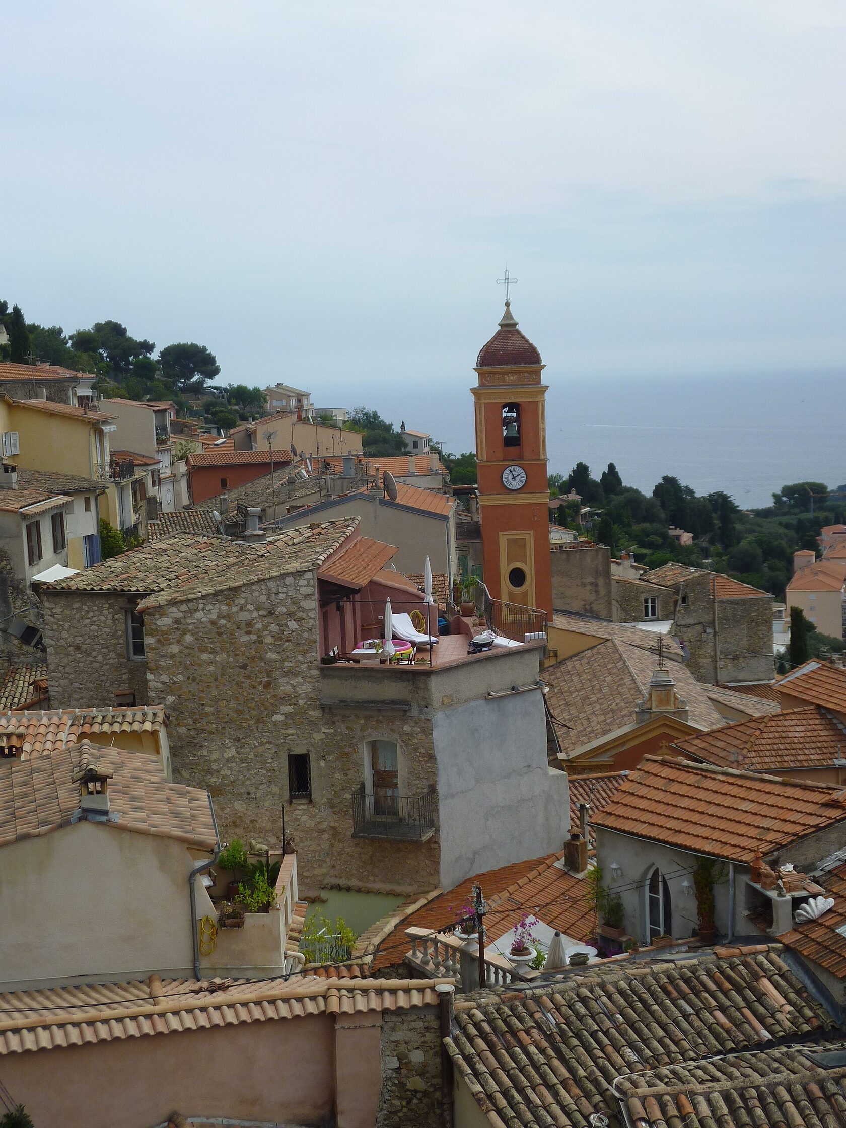 Houses in Roquebrune’s Old Village seen from the castle