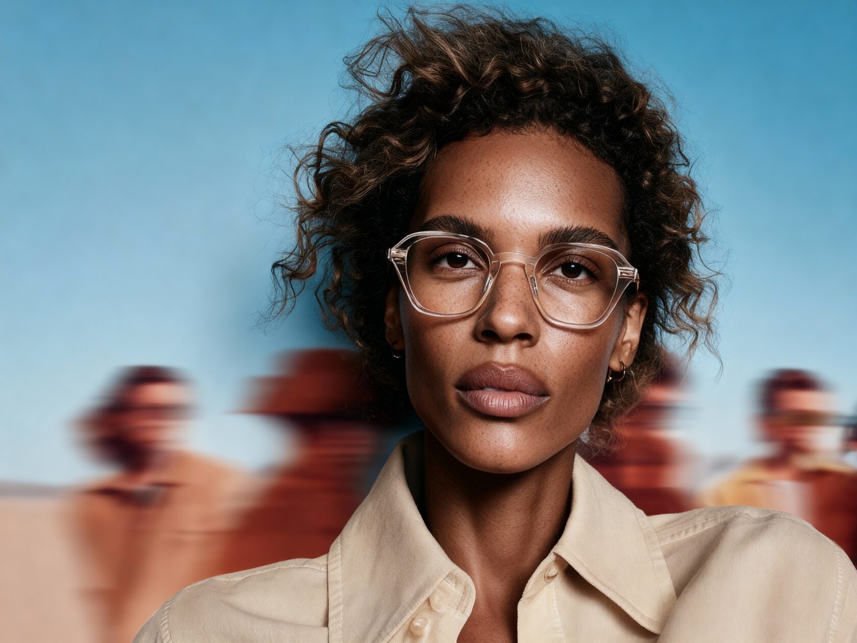 AI portrait development and eyewear detail study