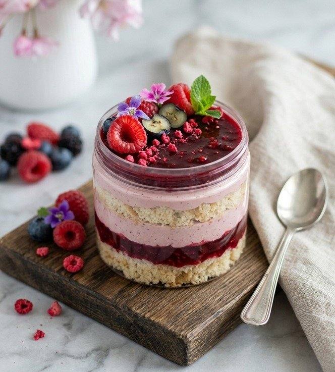 Berry Delight dessert jar