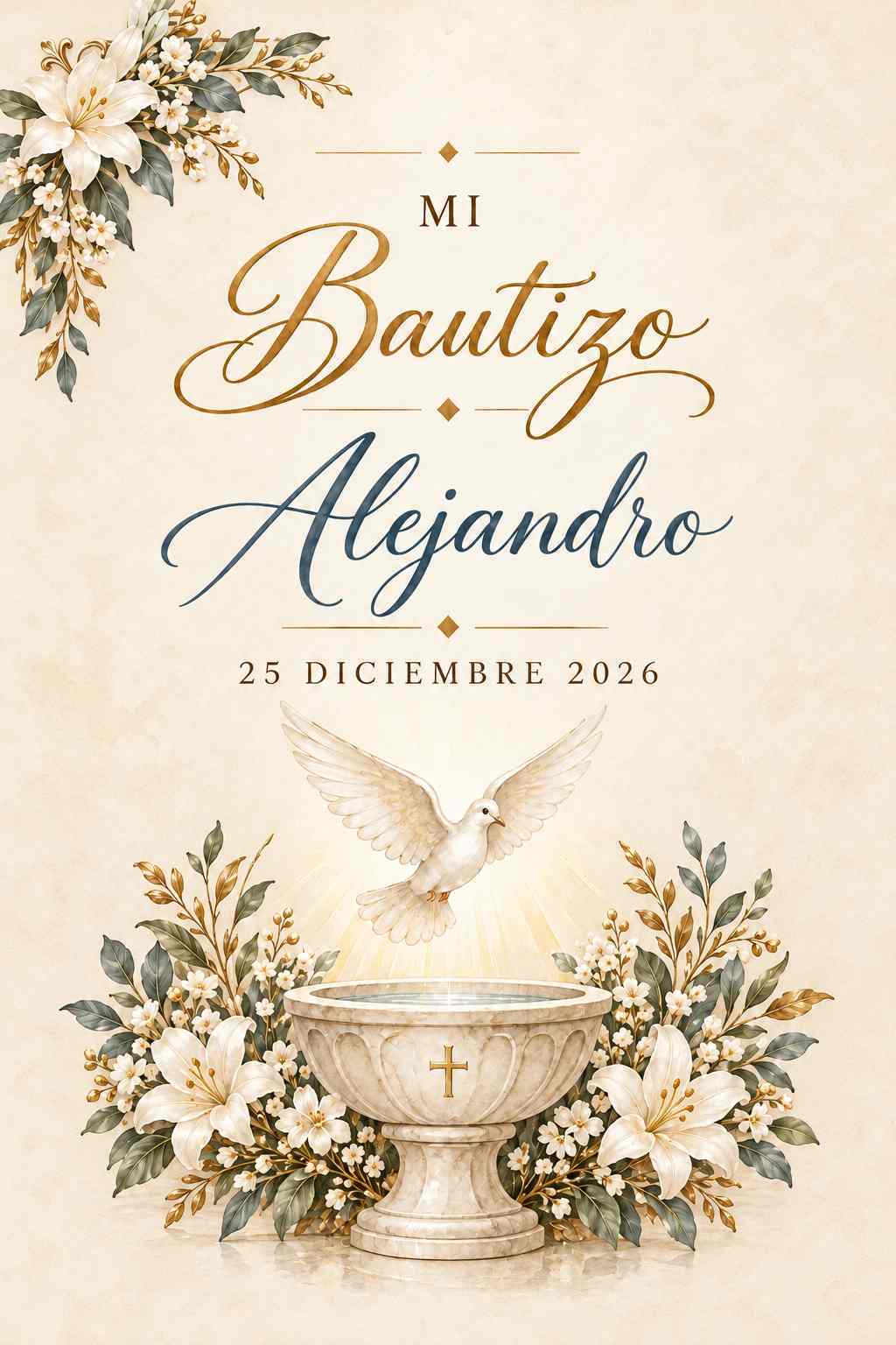 Portada de bautismo