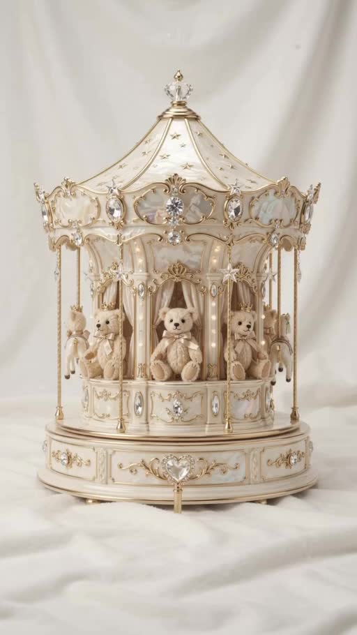 Invitation Teddy Carousel — Le Manège des Rêves