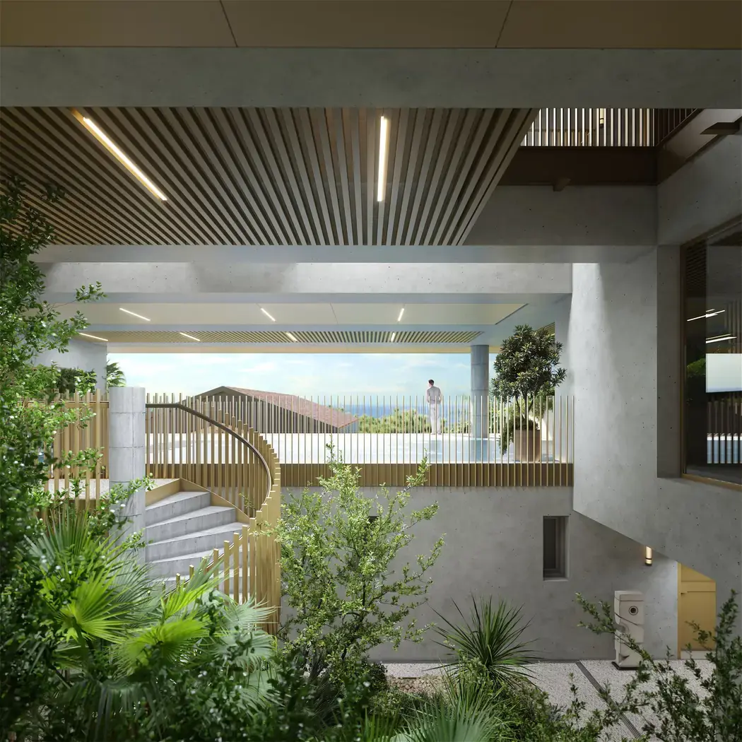 Contemporary interior of a new-build apartment in Cap-d’Ail