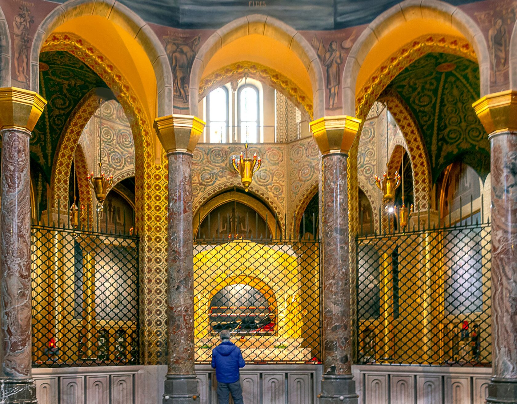 The golden mosaics glowing inside Monreale Cathedral