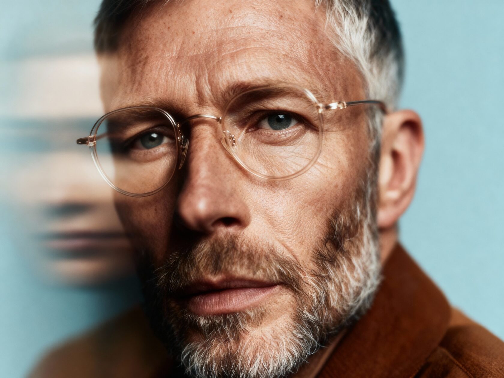 AI portrait development and eyewear detail study