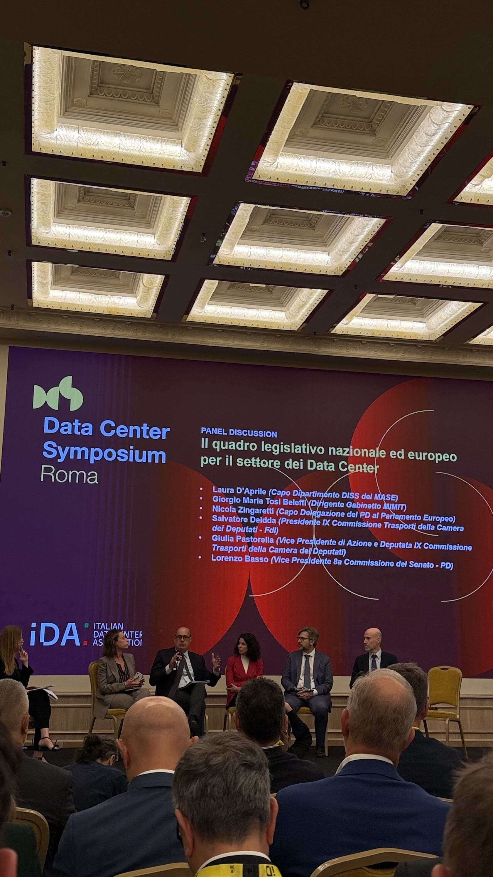 Panel discussion on the national and European framework for data centres at Data Center Symposium Roma