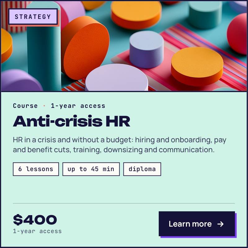 Anti crisis HR