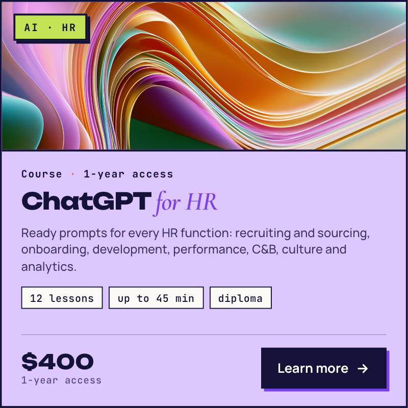 ChatGPT for HR