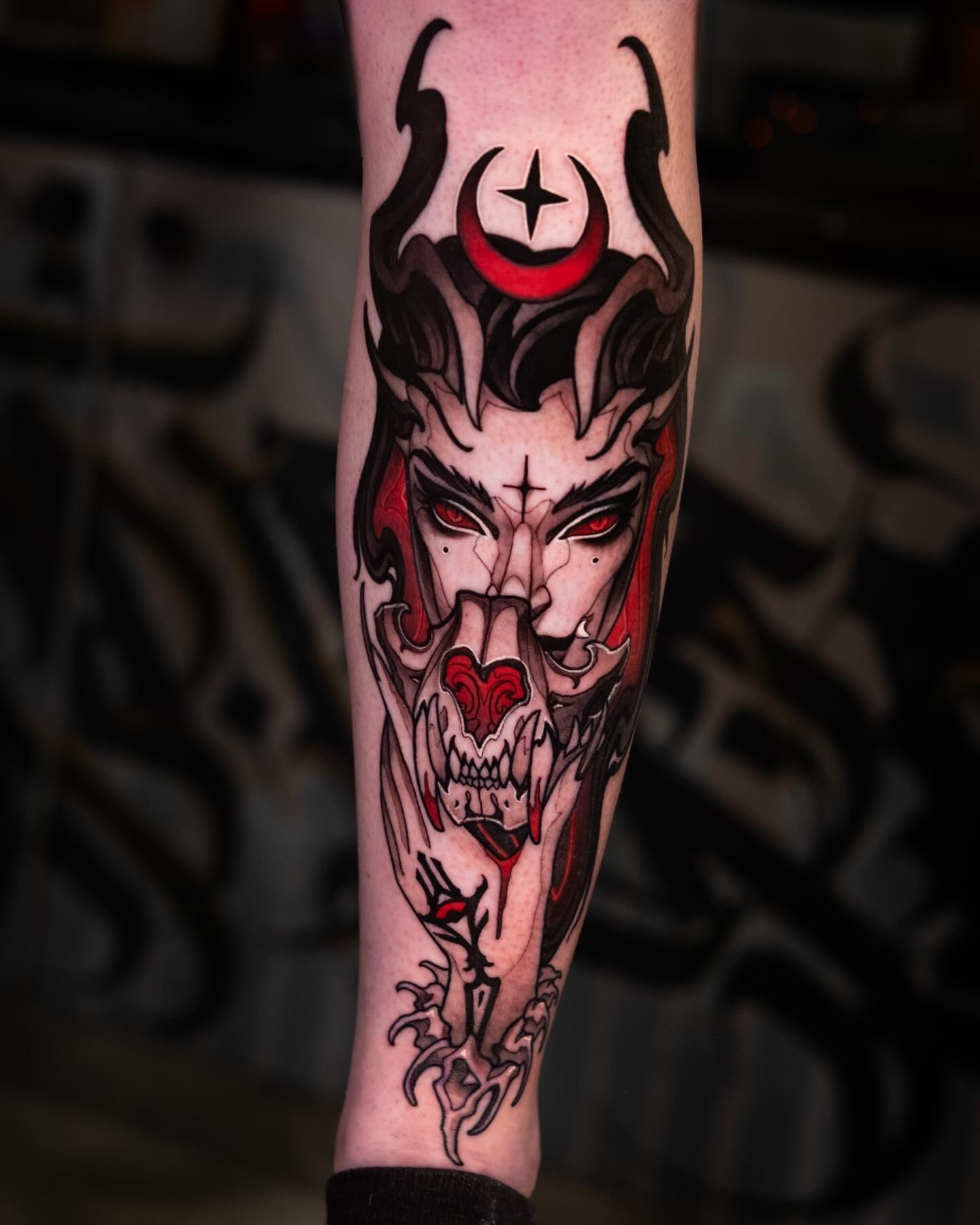 Neo-Traditional Tattoo von Lu – Arbeit 13