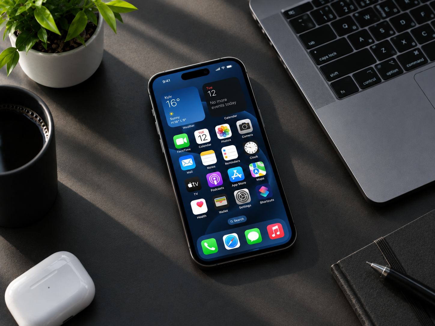 iPhone and iPad on a desk during app development