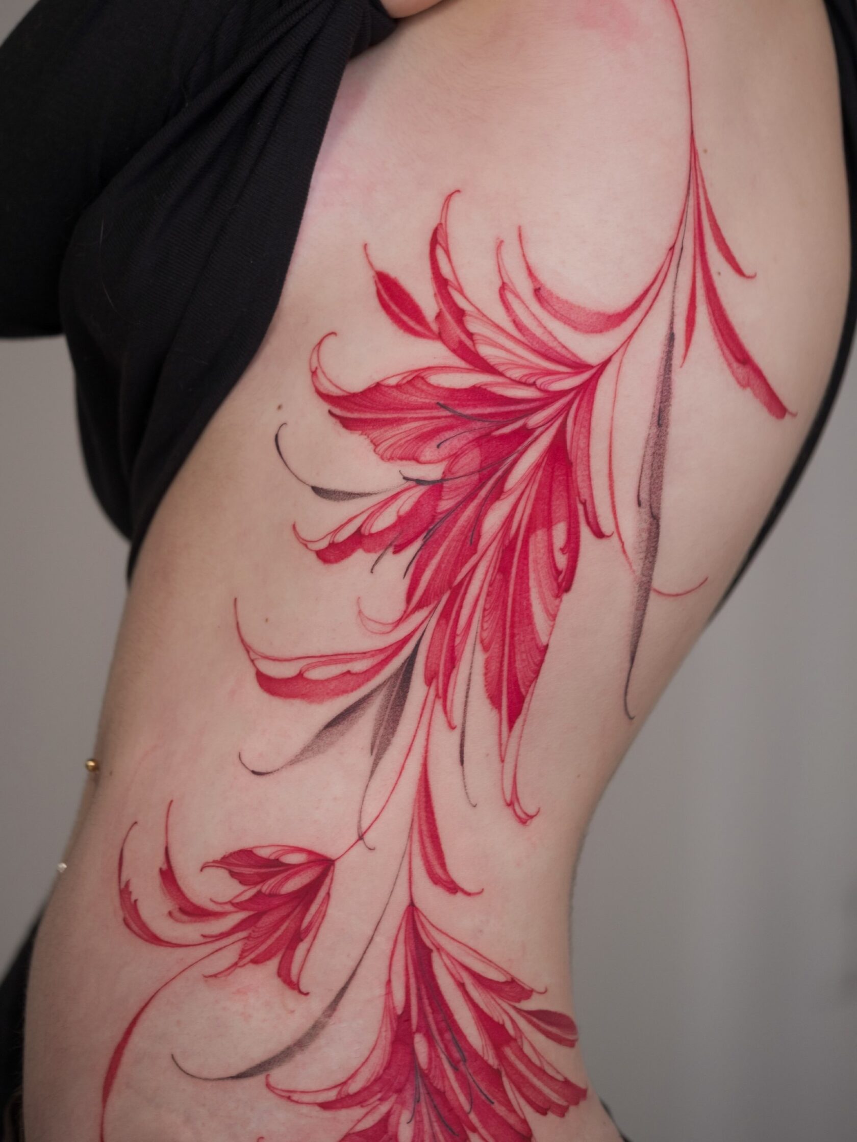 Florales Tattoo von Anastasia Helfer – Arbeit 11