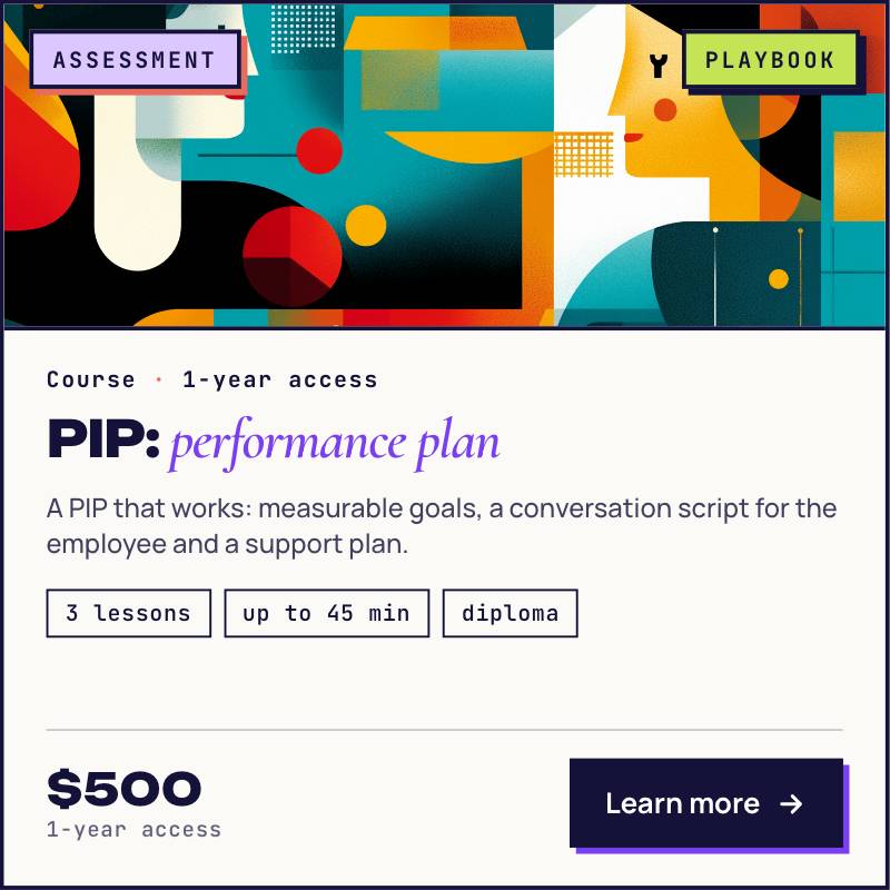 PIP: Performance Improvement Plan Playbook