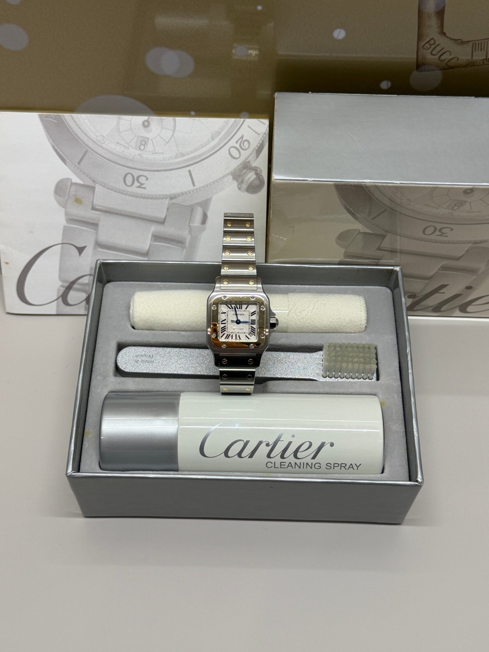 Cartier Santos Galbée Stahl/Gold Automatik mit Box und Pflegeset – ChronoMarket Berlin
