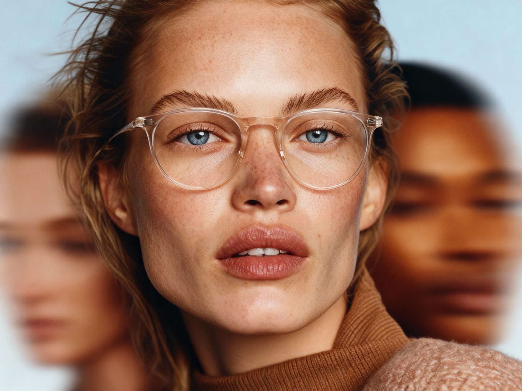 AI portrait development and eyewear detail study