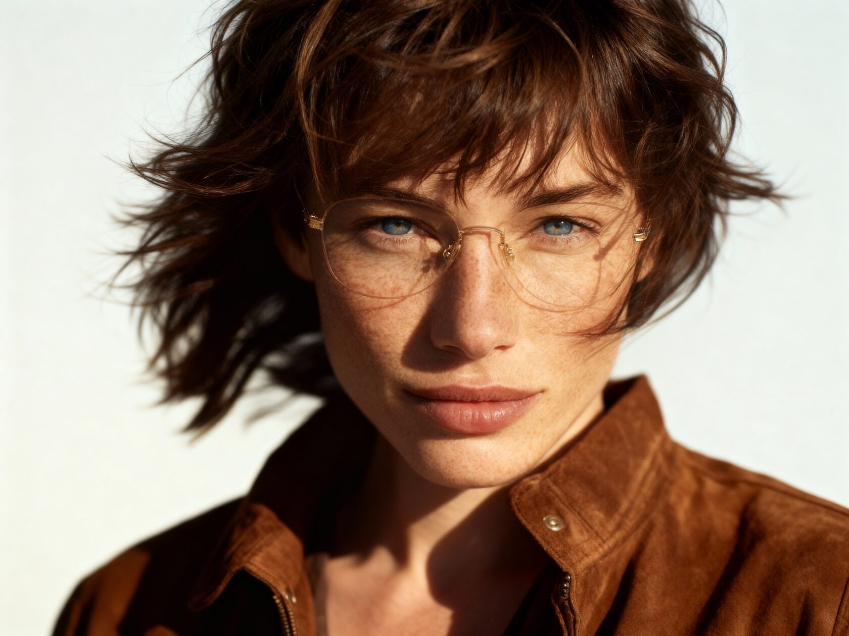 AI portrait development and eyewear detail study