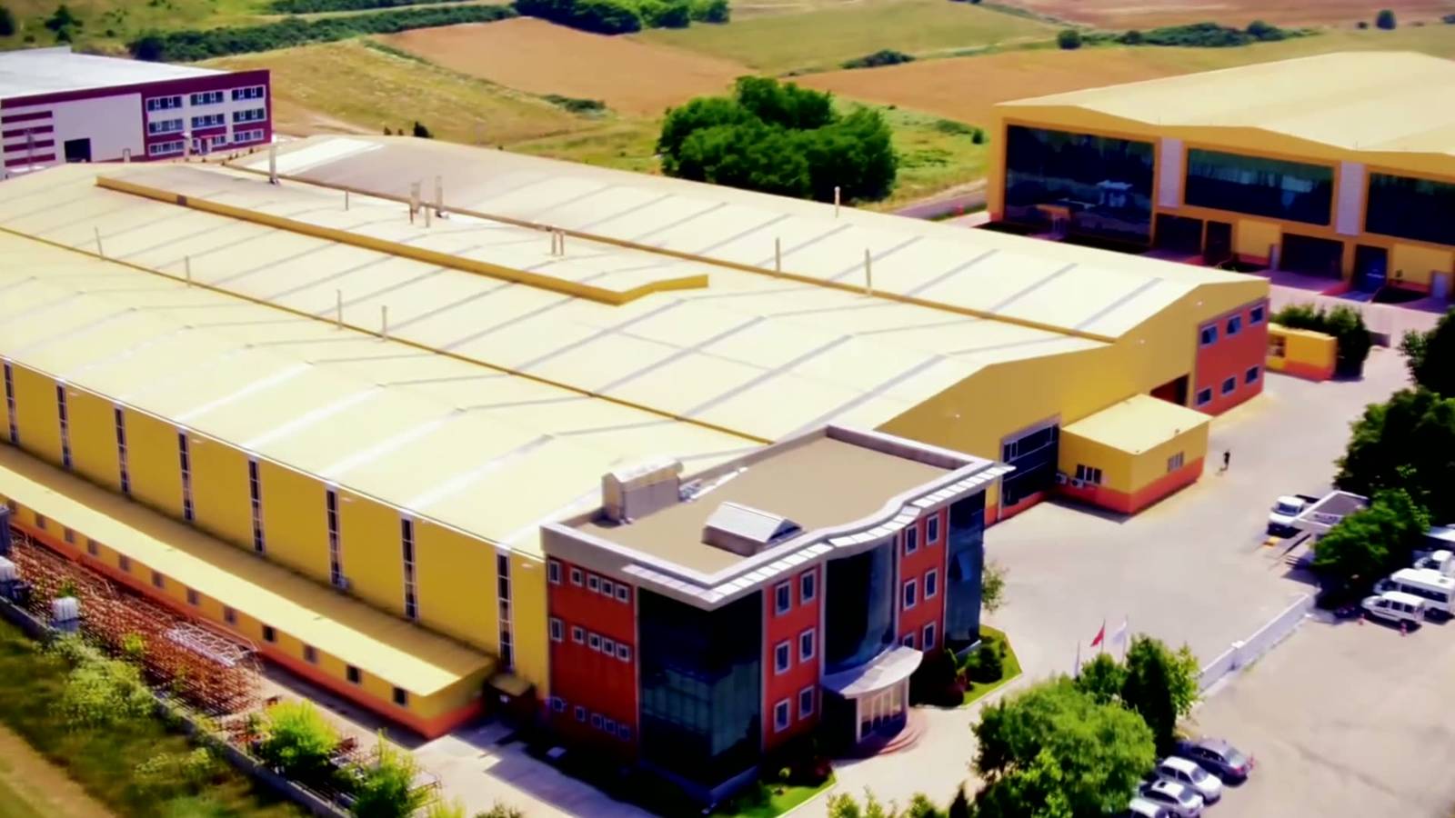 Aerial view of the Aluminante aluminum profile factory