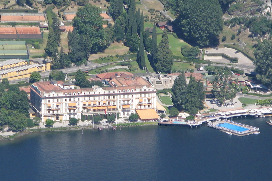 Villa d’Este на Lago di Como, вид сверху