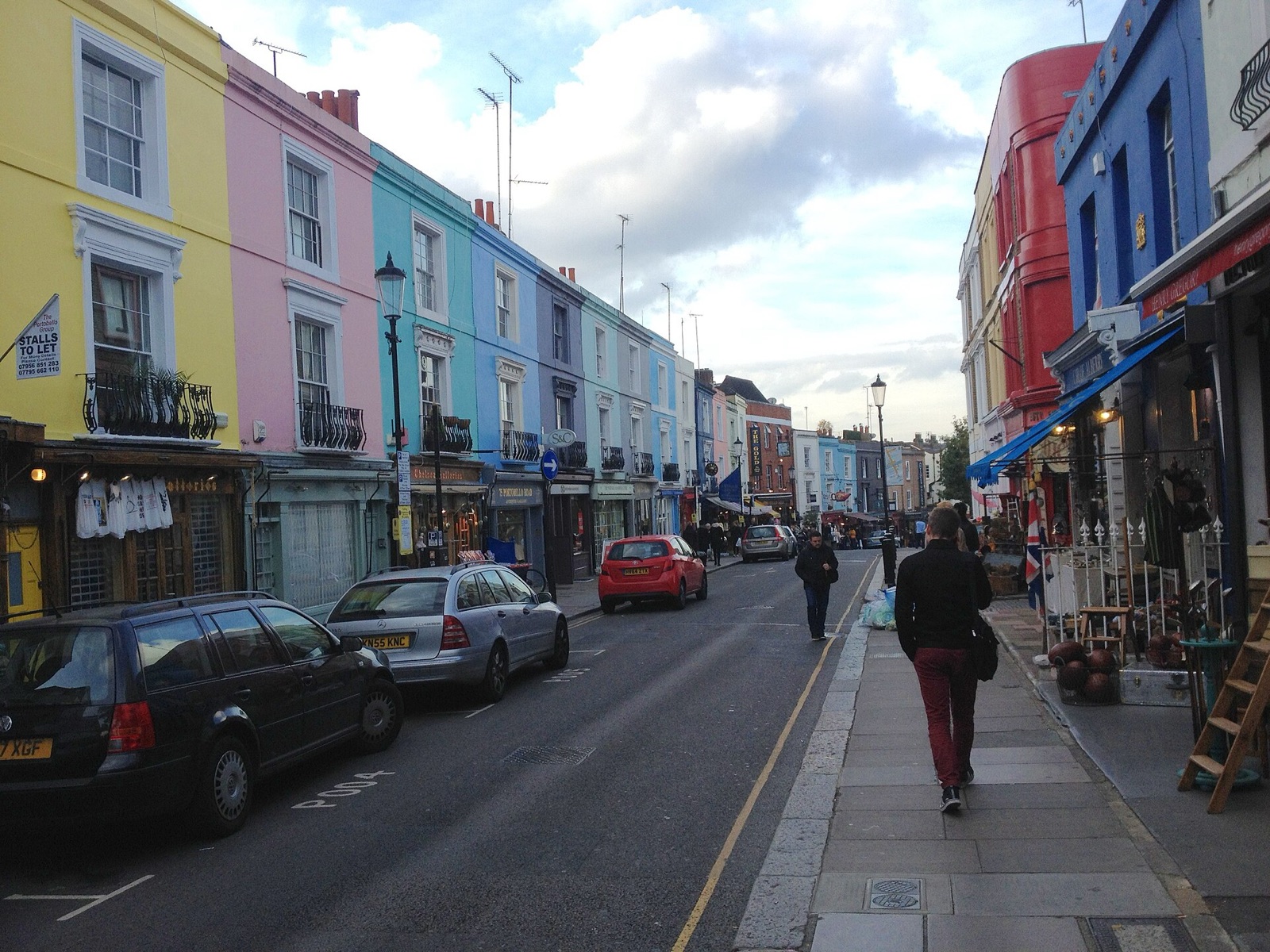 Цветные дома на Portobello Road