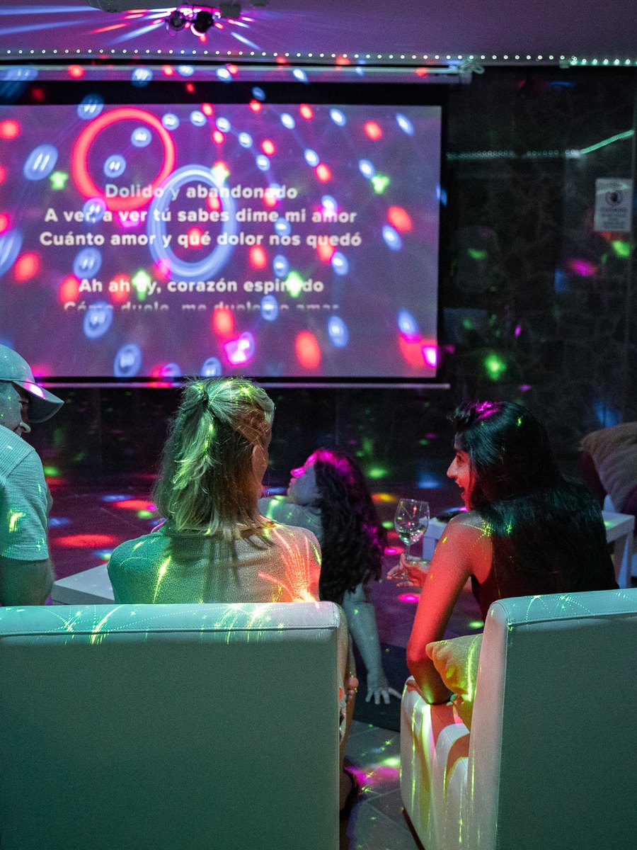 The disco and karaoke room with a big screen