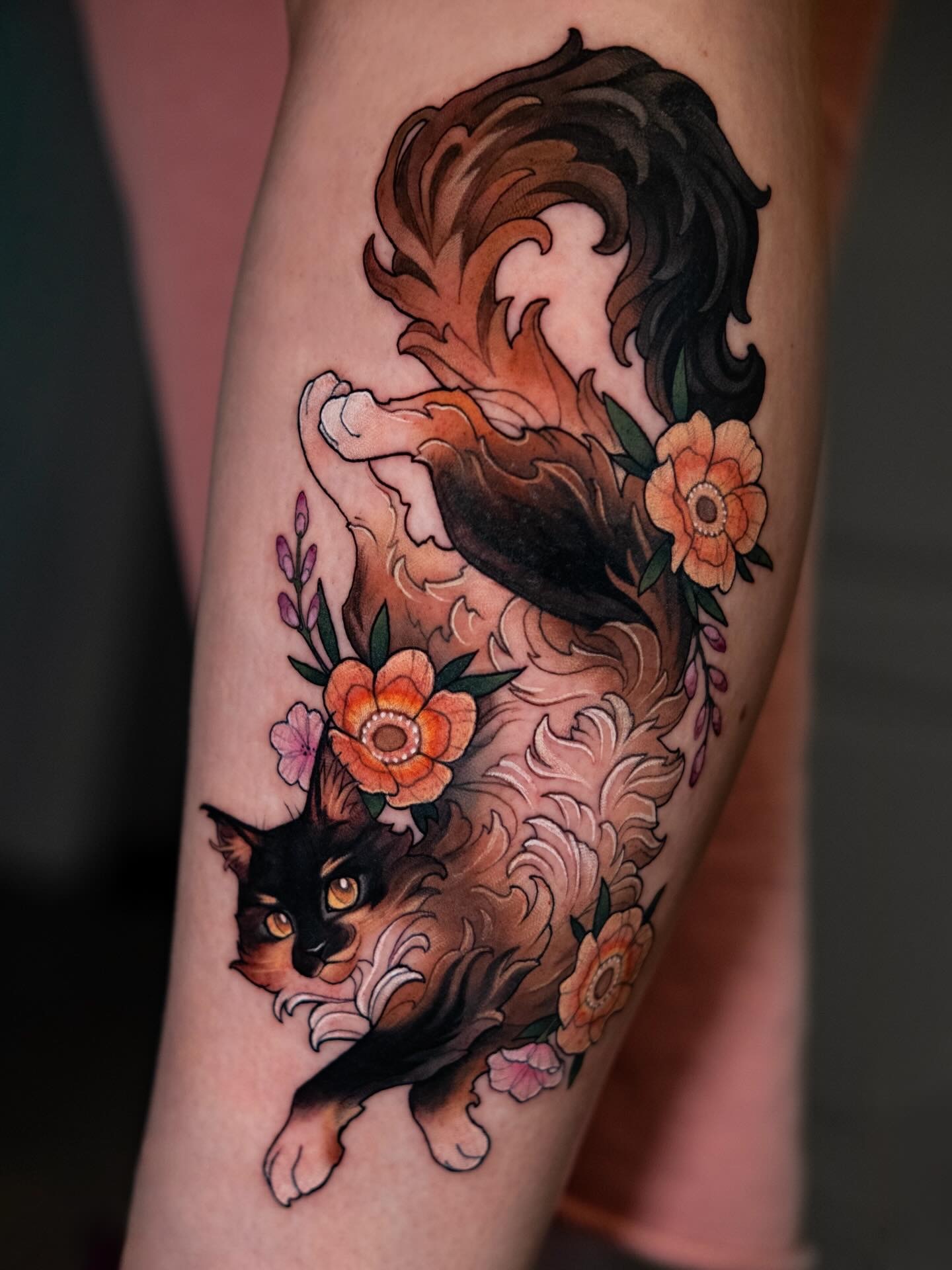 Neo-Traditional Tattoo von Lu – Arbeit 15