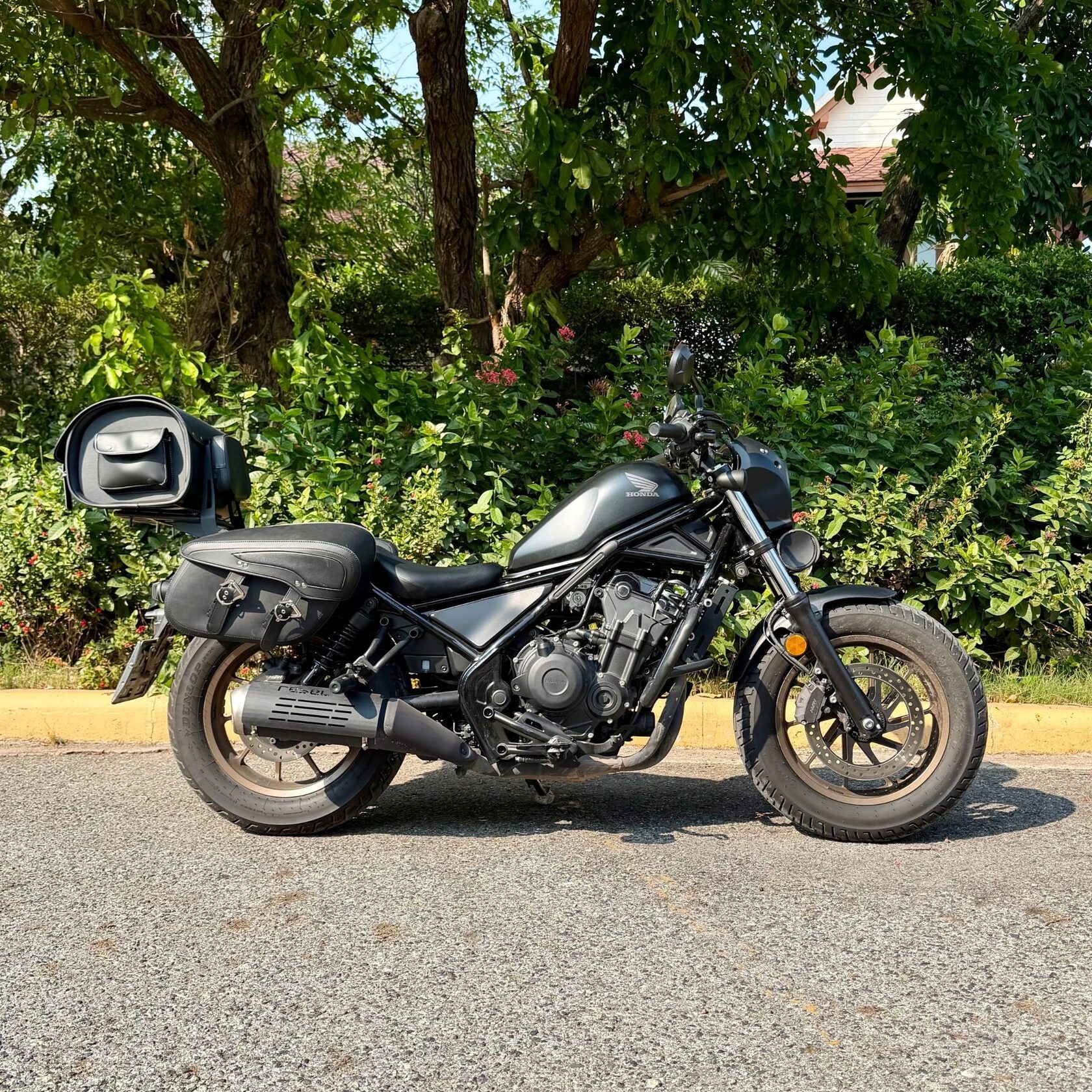 Honda Rebel 500 bobber-style cruiser motorcycle for rent in Pattaya, Thailand