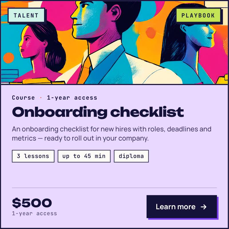 Employee Onboarding Plan Playbook