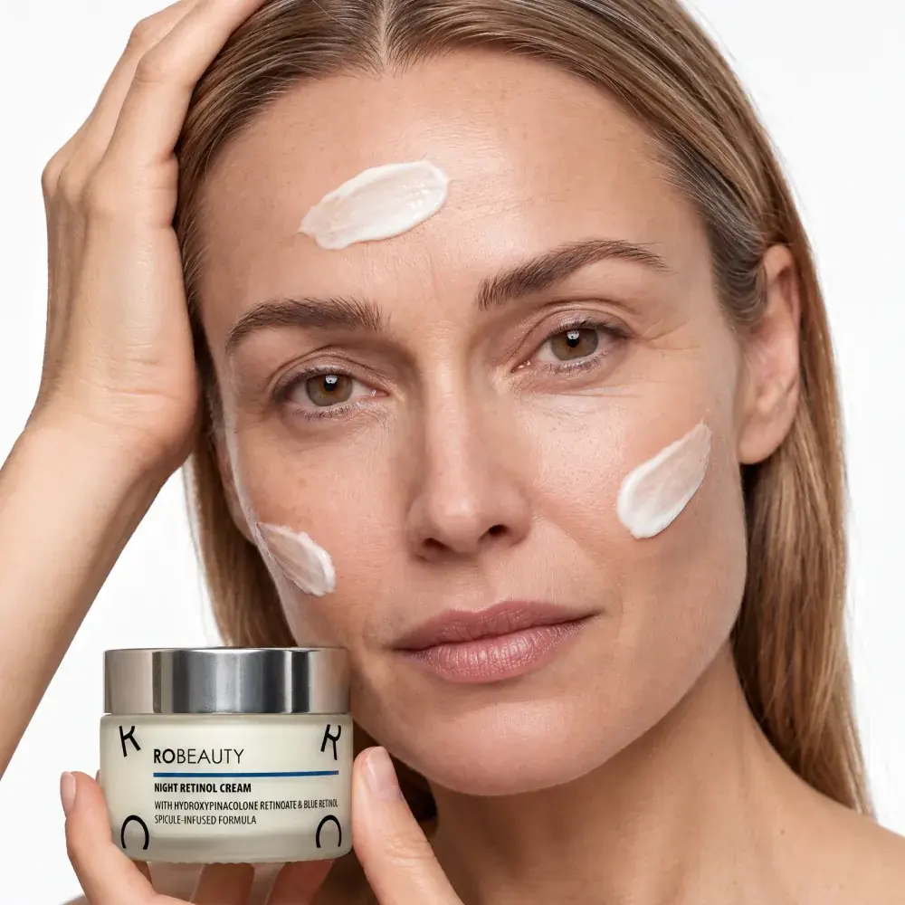 Night Retinol Cream — нічний ANTI-AGE крем з мікроголками та ретинолом ROBEAUTY — фото 5 з 9