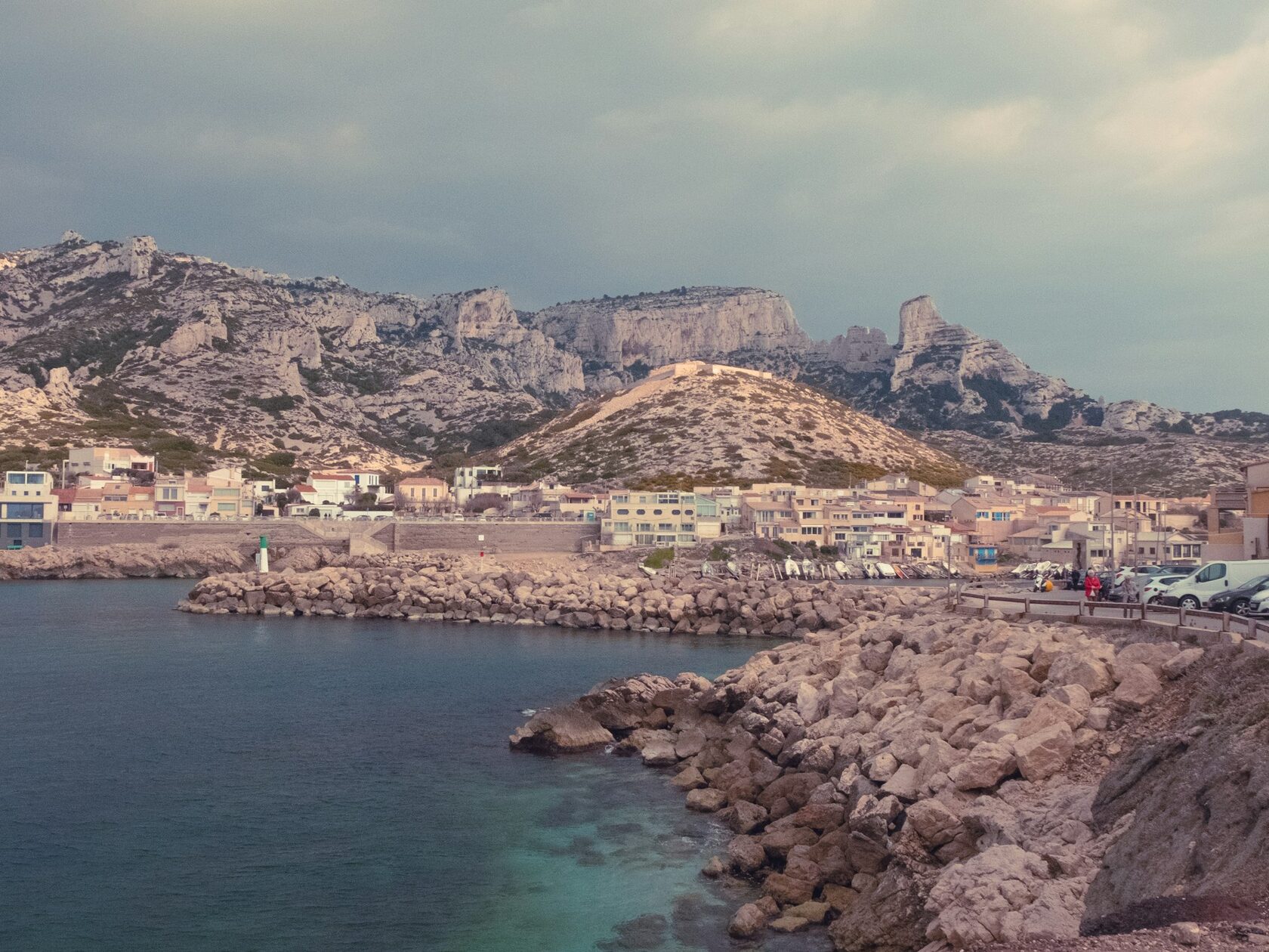 Coucher de soleil sur la Méditerranée, Vieux-Port de Marseille