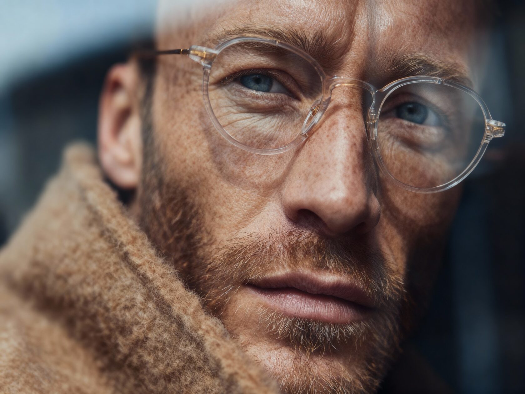 AI portrait development and eyewear detail study